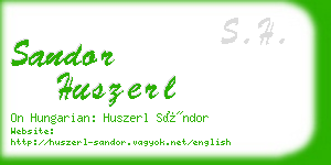 sandor huszerl business card